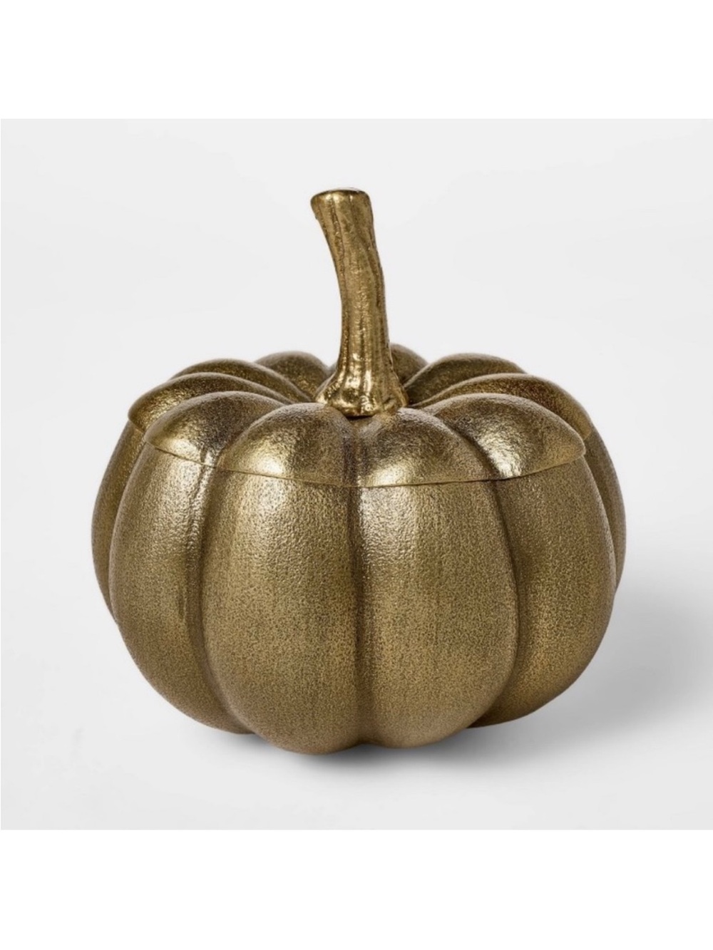 Threshold Studio McGee Cast Metal Pumpkin Canister Gold